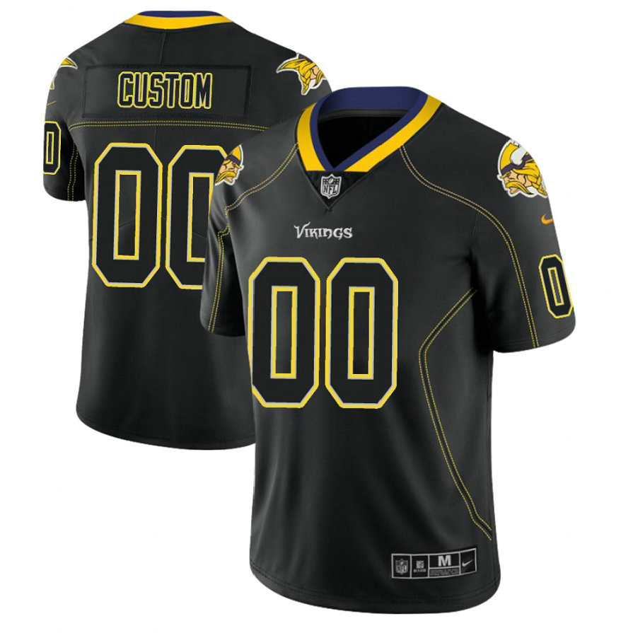 Minnesota Vikings 2018 Lights Out Color Rush Limited Black Customized Jersey Minnesota Vikings 2018 Lights Out Color Rush Limited Black Customized Jersey