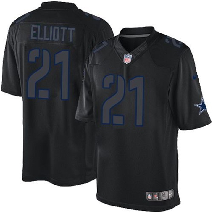 Dallas Cowboys #21 Ezekiel Elliott Black Impact Limited Jersey