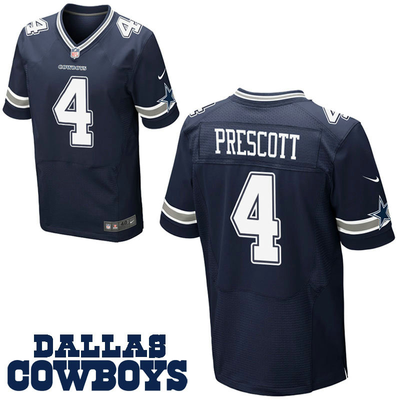 Dallas Cowboys #4 Dak Prescott Navy Elite Preseason Game Jersey Dallas Cowboys #4 Dak Prescott Navy Elite Preseason Game Jersey