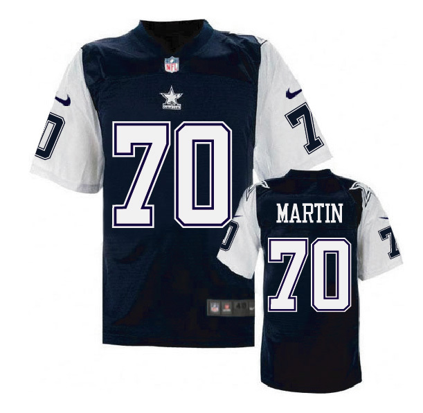 Dallas Cowboys #70 Zack Martin Navy Throwback Jersey