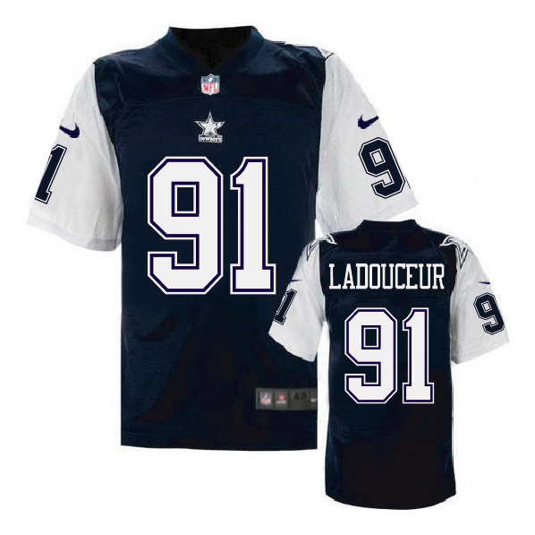Dallas Cowboys #91 L.P. Ladouceur Navy Throwback Jersey Dallas Cowboys #91 L.P. Ladouceur Navy Throwback Jersey