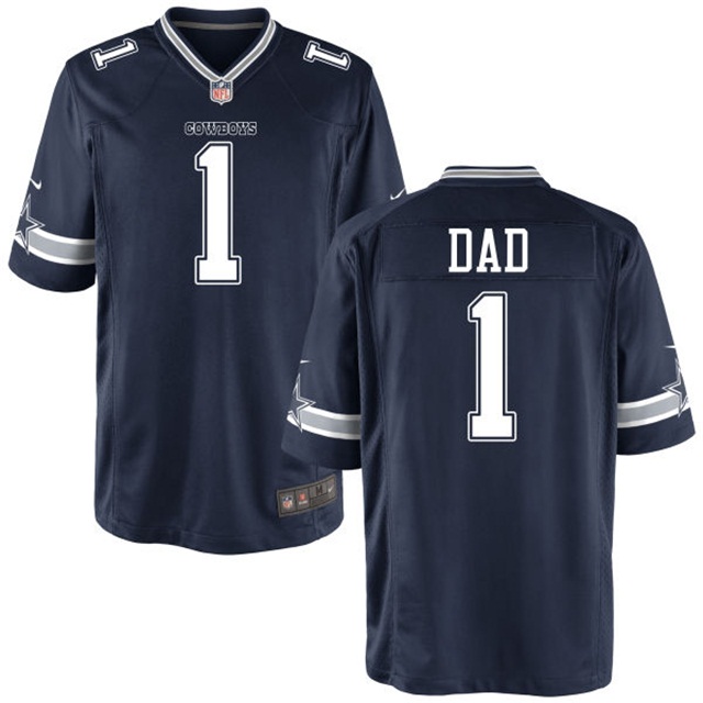 Dallas Cowboys Navy #1 Dad Jersey - Father's Day
