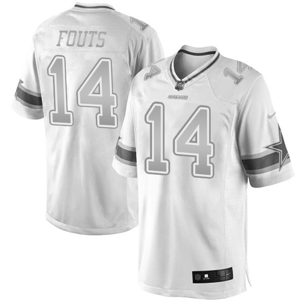 San Diego Chargers #14 Dan Fouts White Platinum Limited Jersey