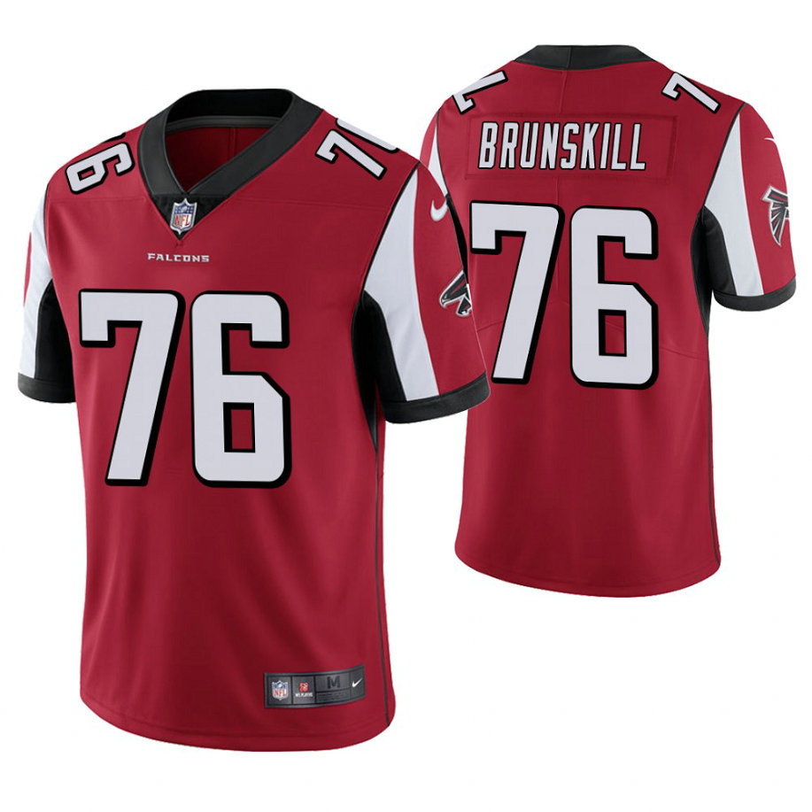 Atlanta Falcons #76 Daniel Brunskill Red Vapor Untouchable Limited Player Jersey