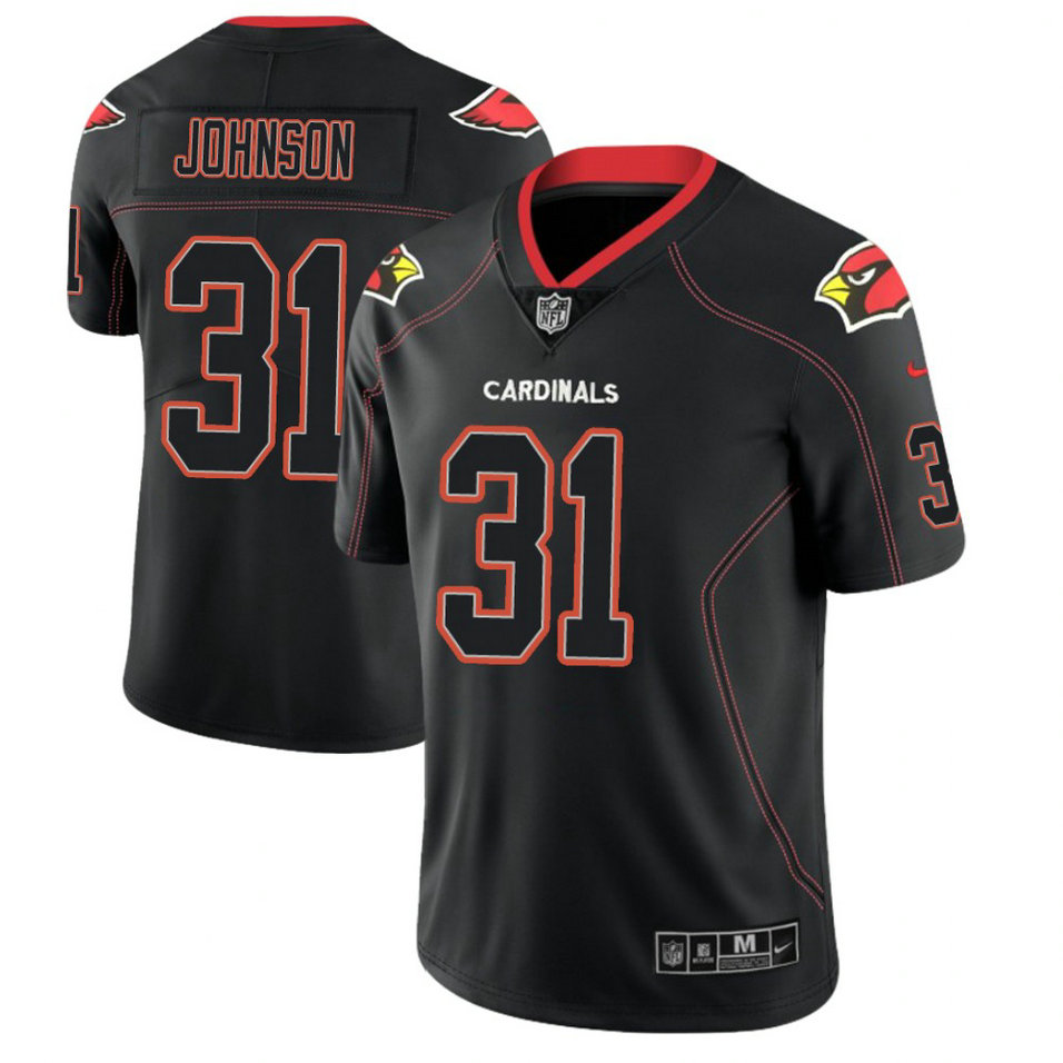 Arizona Cardinals #31 David Johnson 2018 Lights Out Color Rush Limited Black Jersey