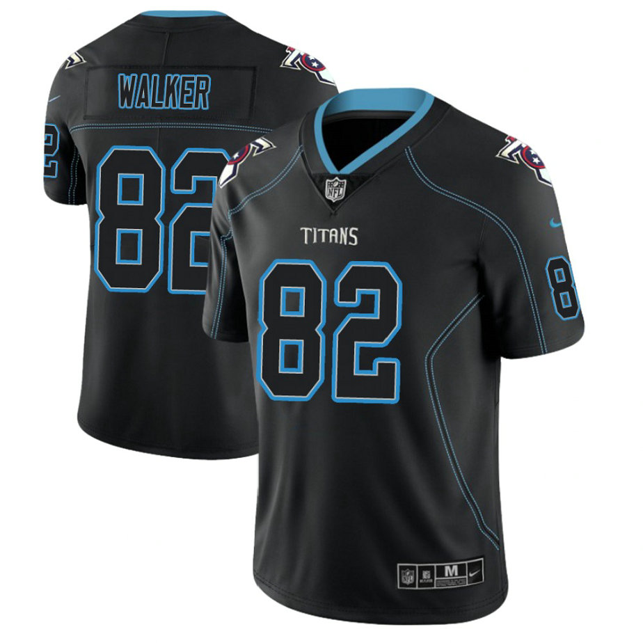 Tennessee Titans #82 Delanie Walker 2018 Lights Out Color Rush Limited Black Jersey