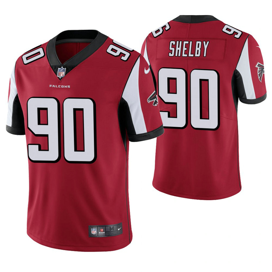 Atlanta Falcons #90 Derrick Shelby Red Vapor Untouchable Limited Player Jersey