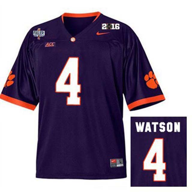 Deshaun Watson #4 Clemson Tigers Purple College Football Jersey Deshaun Watson #4 Clemson Tigers Purple College Football Jersey