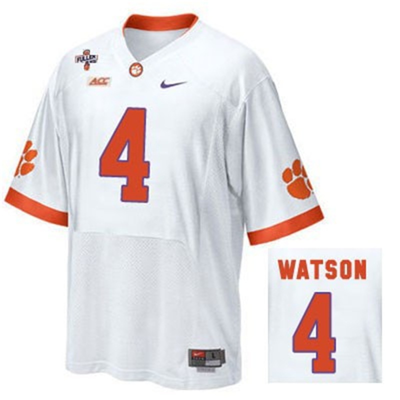 Deshaun Watson #4 Clemson Tigers White Alternate College Football Jersey Deshaun Watson #4 Clemson Tigers White Alternate College Football Jersey