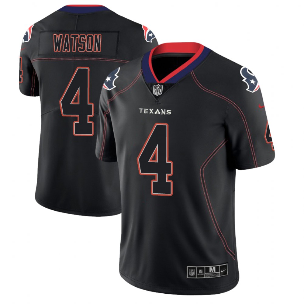 Houston Texans #4 Deshaun Watson 2018 Lights Out Color Rush Limited Black Jersey