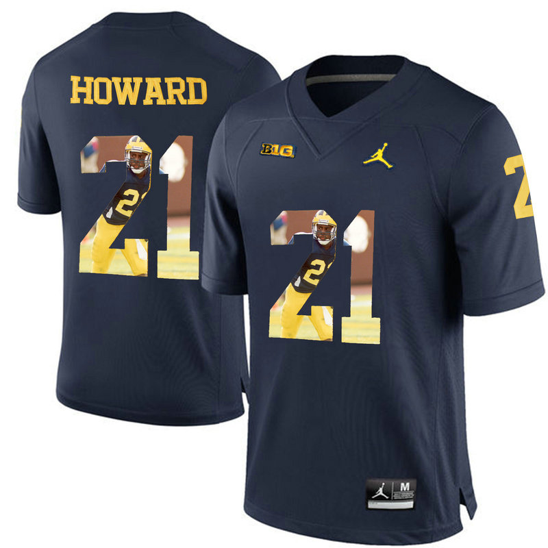 Desmond Howard #21 Michigan Wolverines Navy Blue College Football Jersey Desmond Howard #21 Michigan Wolverines Navy Blue College Football Jersey