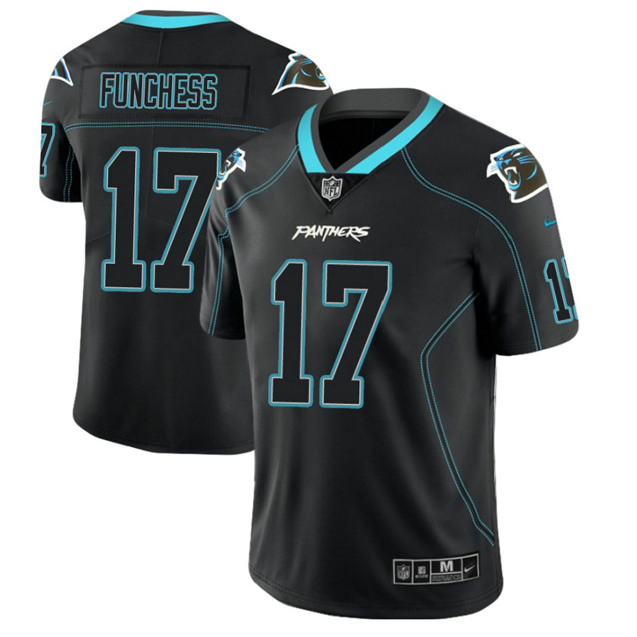 Carolina Panthers #17 Devin Funchess 2018 Lights Out Color Rush Limited Black Jersey