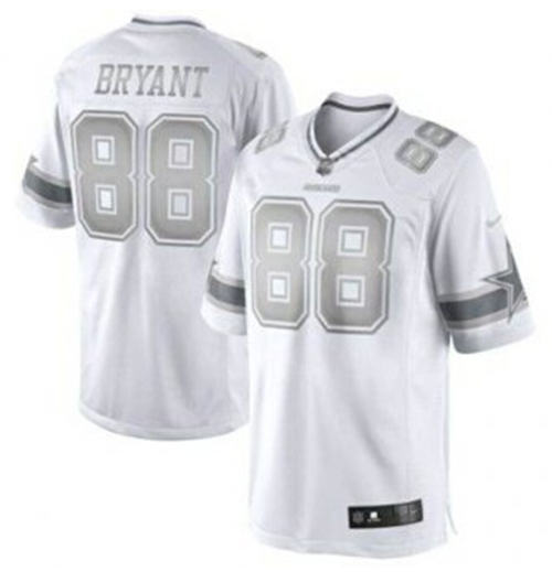 Dallas Cowboys #88 Dez Bryant White Platinum Limited Jersey Dallas Cowboys #88 Dez Bryant White Platinum Limited Jersey