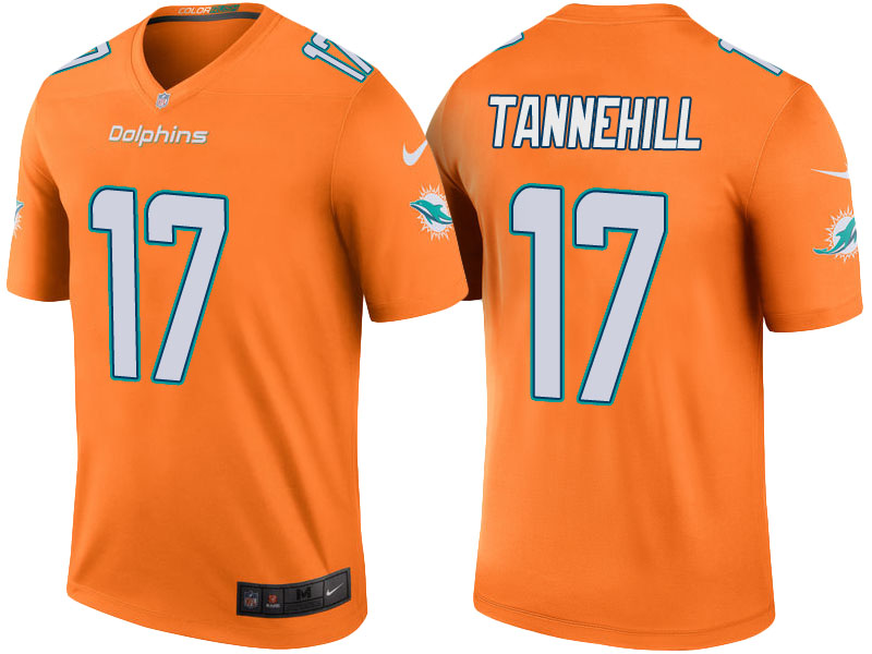 Miami Dolphins #17 Ryan Tannehill Orange Color Rush Legend Jersey Miami Dolphins #17 Ryan Tannehill Orange Color Rush Legend Jersey