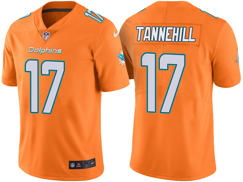 Miami Dolphins #17 Ryan Tannehill Orange Color Rush Limited Jersey Miami Dolphins #17 Ryan Tannehill Orange Color Rush Limited Jersey