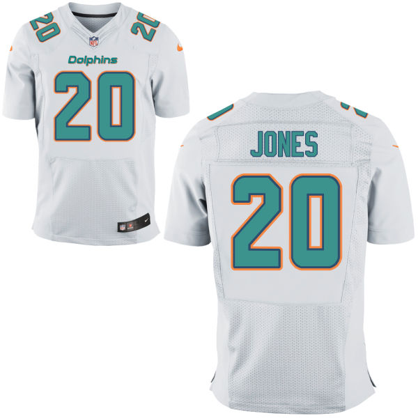 Miami Dolphins #20 Reshad Jones White Elite Jersey