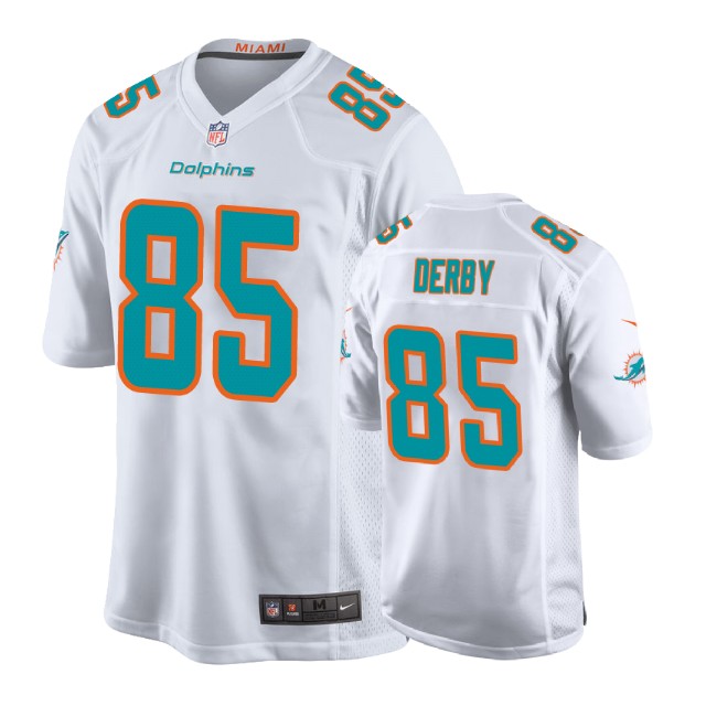 Youth Miami Dolphins #85 A. J. Derby White New 2018 Game Jersey Youth Miami Dolphins #85 A. J. Derby White New 2018 Game Jersey