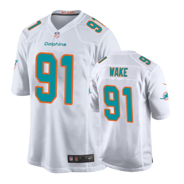 Youth Miami Dolphins #91 Cameron Wake White New 2018 Game Jersey Youth Miami Dolphins #91 Cameron Wake White New 2018 Game Jersey