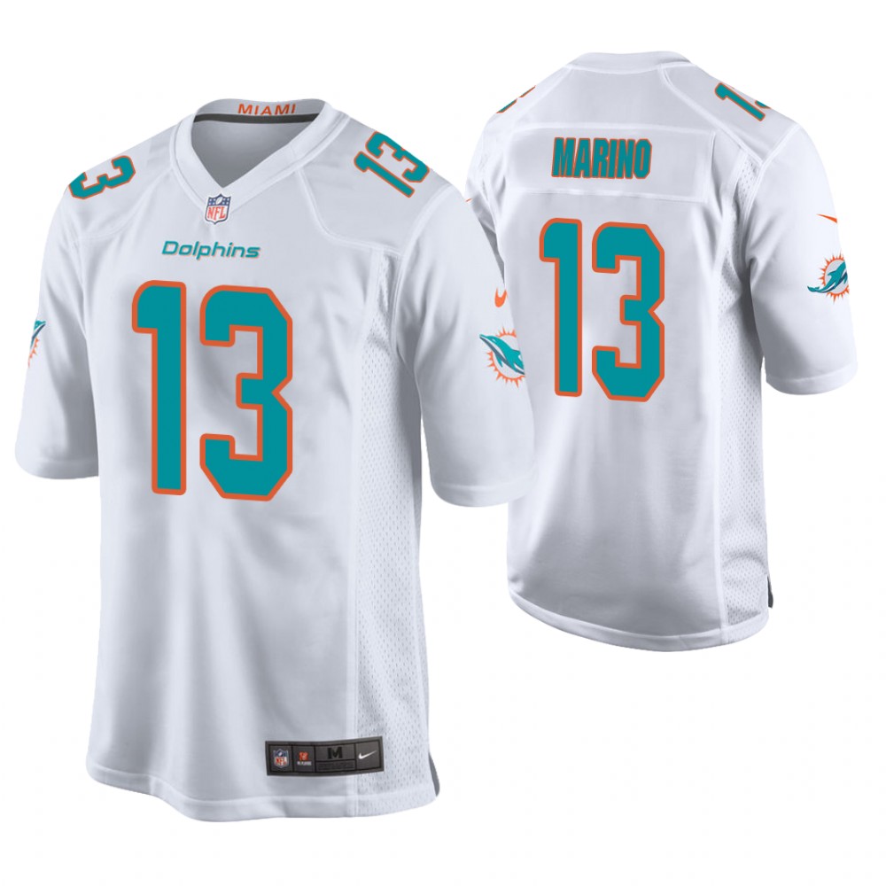 Miami Dolphins #13 Dan Marino White Game Jersey