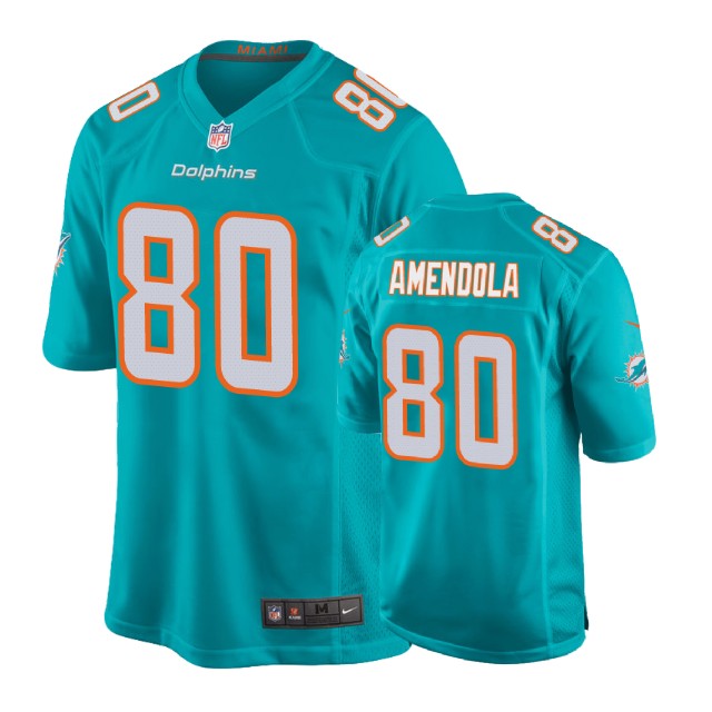 Youth Miami Dolphins #80 Danny Amendola Aqua New 2018 Game Jersey Youth Miami Dolphins #80 Danny Amendola Aqua New 2018 Game Jersey
