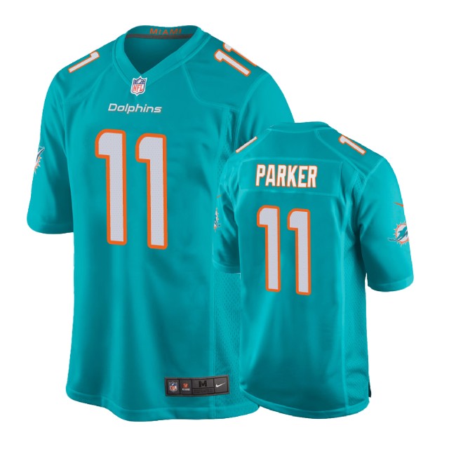 Youth Miami Dolphins #11 DeVante Parker Aqua New 2018 Game Jersey