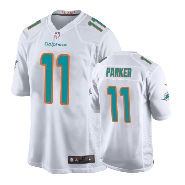 Youth Miami Dolphins #11 DeVante Parker White New 2018 Game Jersey