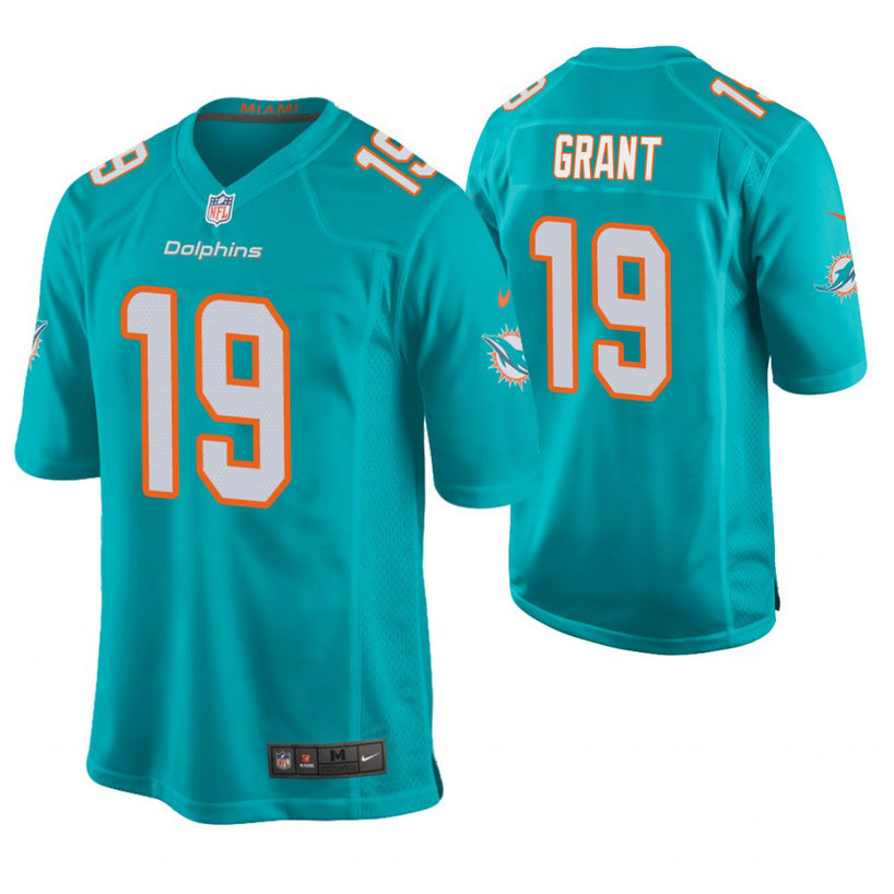 Miami Dolphins #19 Jakeem Grant Aqua New 2018 Game Jersey