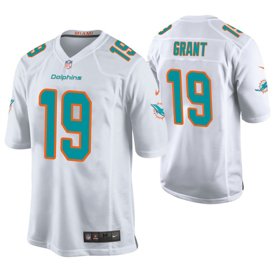 Miami Dolphins #19 Jakeem Grant White New 2018 Game Jersey Miami Dolphins #19 Jakeem Grant White New 2018 Game Jersey