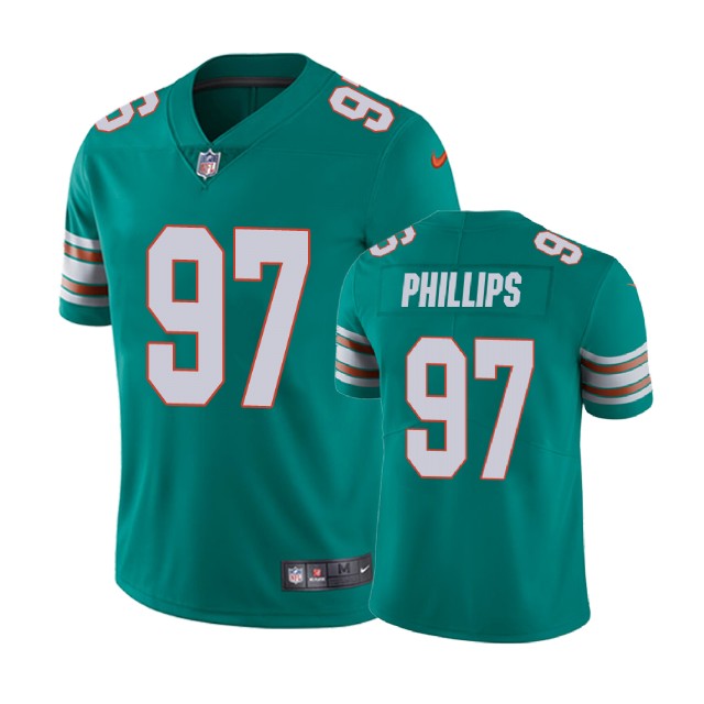 Miami Dolphins #97 Jordan Phillips Aqua Vapor Untouchable Limited Player Jersey