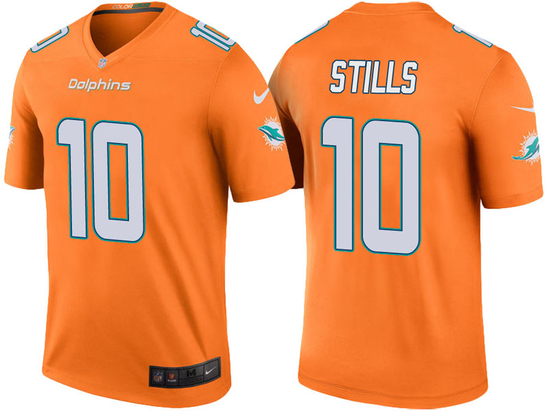 Miami Dolphins #10 Kenny Stills Orange Color Rush Legend Jersey