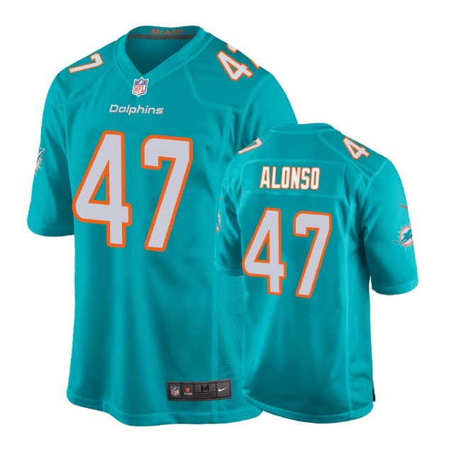 Miami Dolphins #47 Kiko Alonso Aqua New 2018 Game Jersey