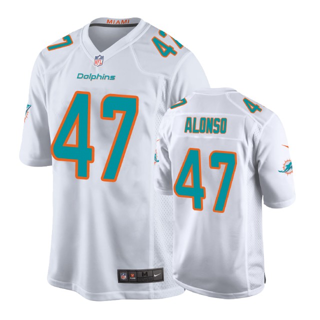 Miami Dolphins #47 Kiko Alonso White New 2018 Game Jersey