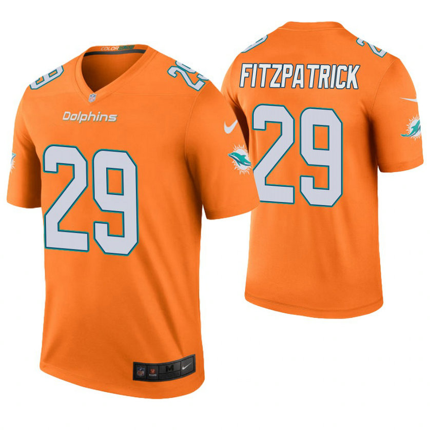 Miami Dolphins #29 Minkah Fitzpatrick Orange Color Rush Legend Jersey Miami Dolphins #29 Minkah Fitzpatrick Orange Color Rush Legend Jersey
