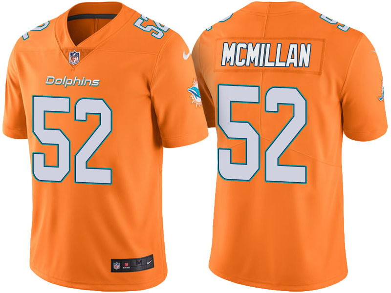 Miami Dolphins #52 Raekwon McMillan Orange Vapor Untouchable Color Rush Limited Jersey Miami Dolphins #52 Raekwon McMillan Orange Vapor Untouchable Color Rush Limited Jersey