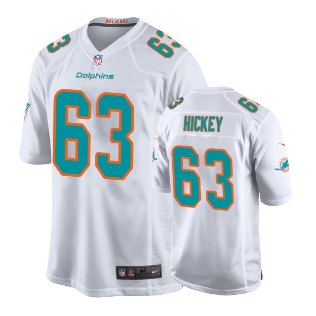 Miami Dolphins #63 Sean Hickey White New 2018 Game Jersey