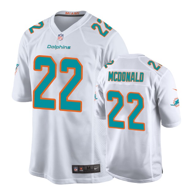 Youth Miami Dolphins #22 T. J. McDonald White New 2018 Game Jersey Youth Miami Dolphins #22 T. J. McDonald White New 2018 Game Jersey