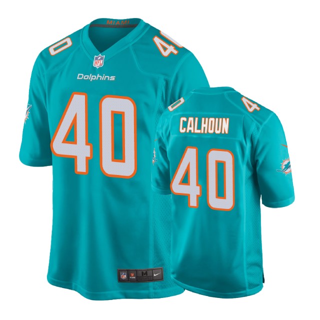 Miami Dolphins #40 Taveze Calhoun Aqua New 2018 Game Jersey Miami Dolphins #40 Taveze Calhoun Aqua New 2018 Game Jersey