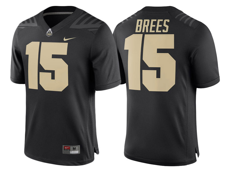 Drew Brees #15 Purdue Boilermakers Black College Football Jersey Drew Brees #15 Purdue Boilermakers Black College Football Jersey