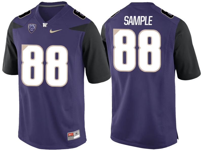 Drew Sample #88 Washington Huskies Purple College Football Jersey Drew Sample #88 Washington Huskies Purple College Football Jersey