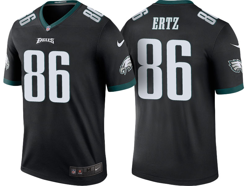 Philadelphia Eagles #86 Zach Ertz Black Color Rush Legend Jersey Philadelphia Eagles #86 Zach Ertz Black Color Rush Legend Jersey