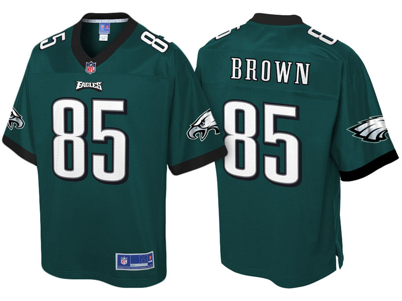 Youth Philadelphia Eagles #85 Billy Brown Green Pro Line Jersey