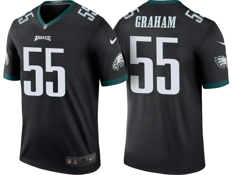 Philadelphia Eagles #55 Brandon Graham Black Color Rush Legend Jersey Philadelphia Eagles #55 Brandon Graham Black Color Rush Legend Jersey