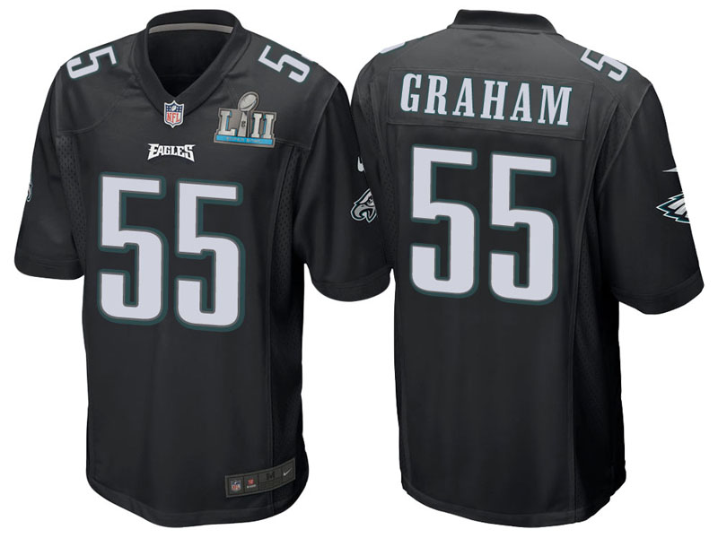 Philadelphia Eagles #55 Brandon Graham Black Super Bowl LII Bound Game Jersey