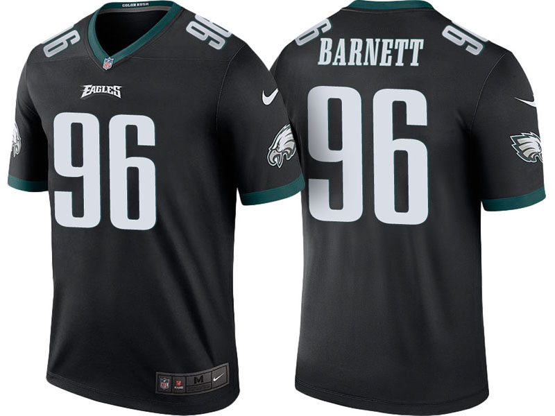 Philadelphia Eagles #96 Derek Barnett Black Color Rush Legend Jersey