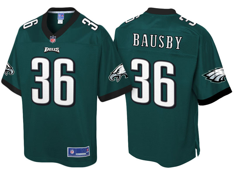 Philadelphia Eagles #36 DeVante Bausby Green Pro Line Jersey