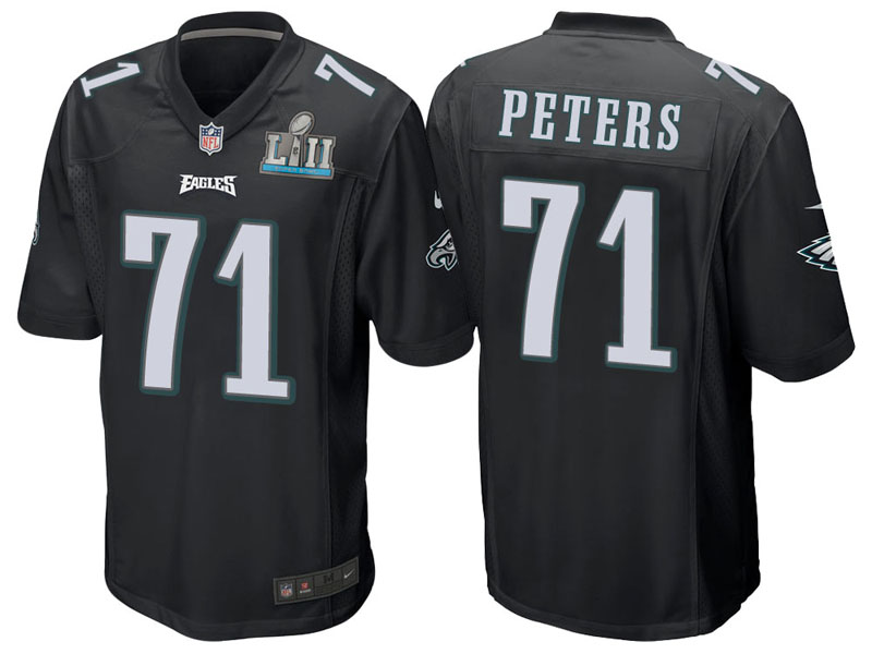 Philadelphia Eagles #71 Jason Peters Black Super Bowl LII Bound Game Jersey Philadelphia Eagles #71 Jason Peters Black Super Bowl LII Bound Game Jersey