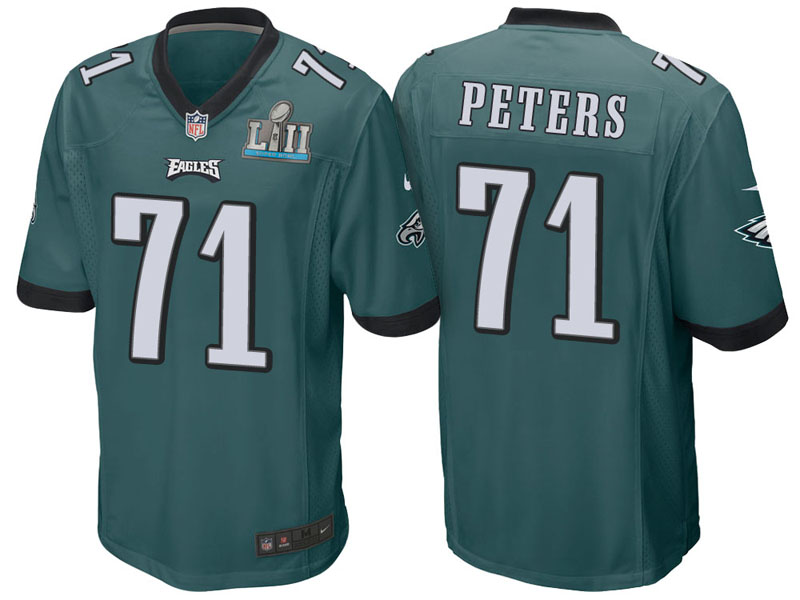 Philadelphia Eagles #71 Jason Peters Green Super Bowl LII Bound Game Jersey Philadelphia Eagles #71 Jason Peters Green Super Bowl LII Bound Game Jersey