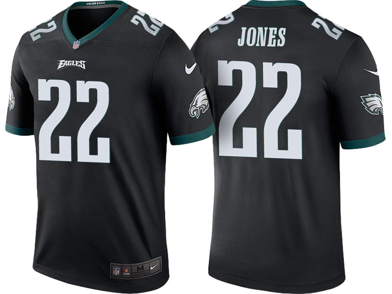 Philadelphia Eagles #22 Sidney Jones Black Color Rush Legend Jersey