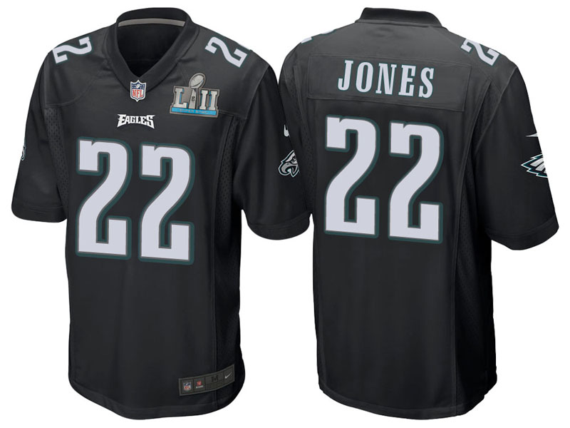 Philadelphia Eagles #22 Sidney Jones Black Super Bowl LII Bound Game Jersey