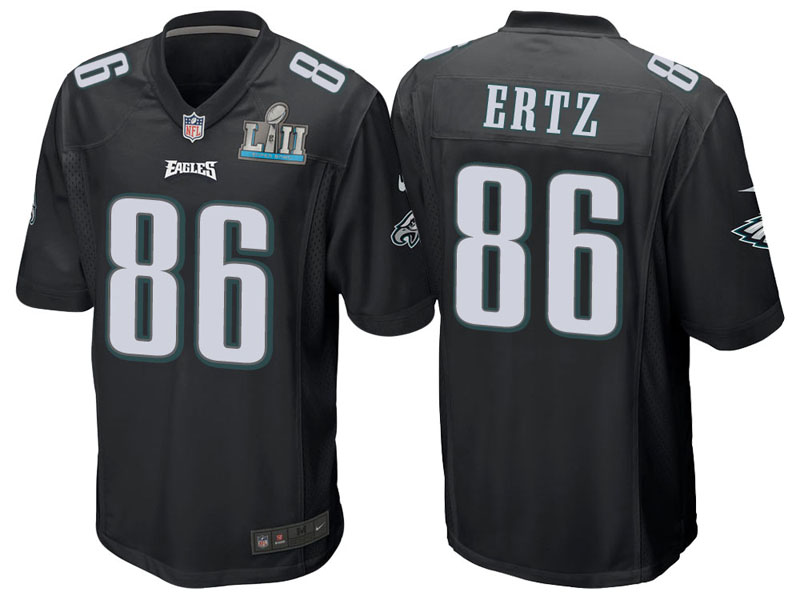 Philadelphia Eagles #86 Zach Ertz Black Super Bowl LII Bound Game Jersey Philadelphia Eagles #86 Zach Ertz Black Super Bowl LII Bound Game Jersey